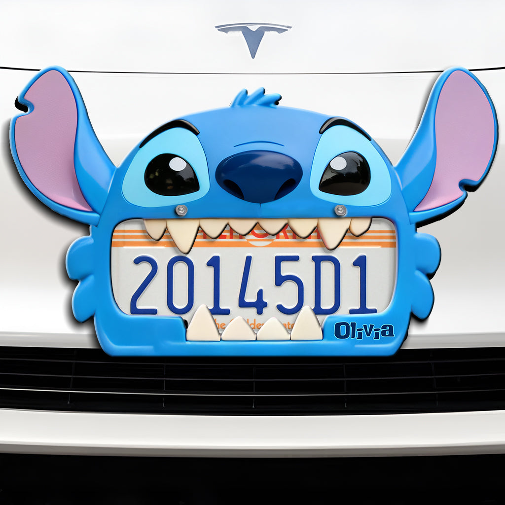 Blue Monster - Personalized Ohana License Plate Frames