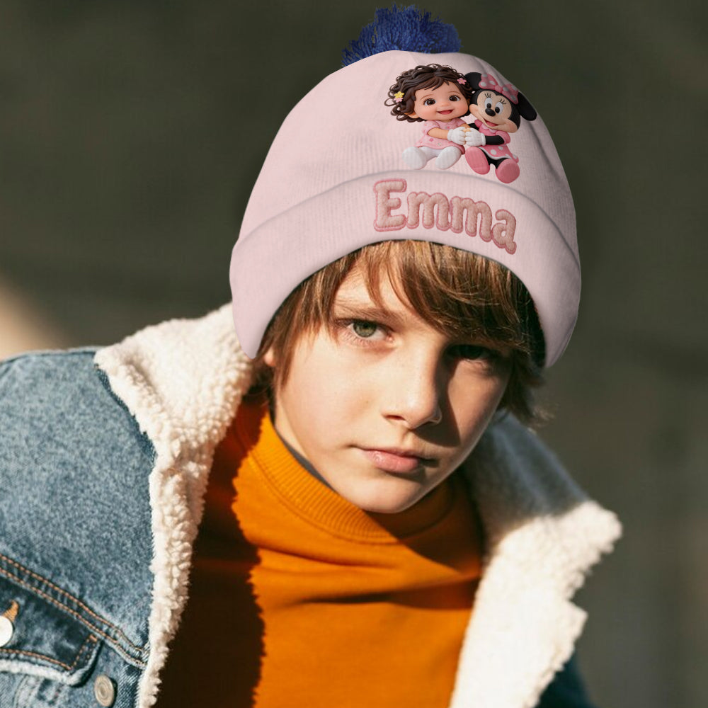 Any Photo, Any Character - Gift For Kids - Personalized Kid Beanie Hat