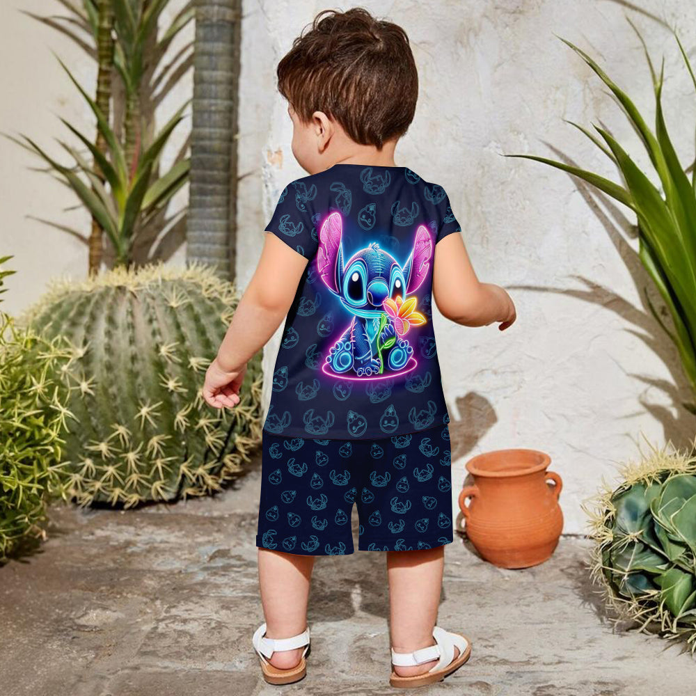 Neon Ohana - Personalized Ohana Kid T-shirt & Shorts