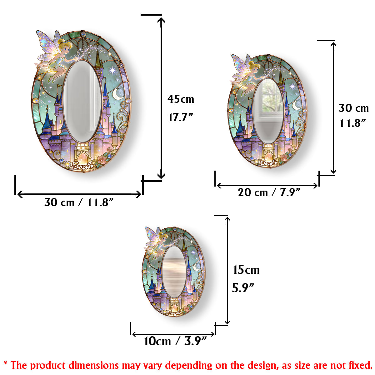 Magical Castle - Personalized Flying Fairy Wall Hanging Mirror
