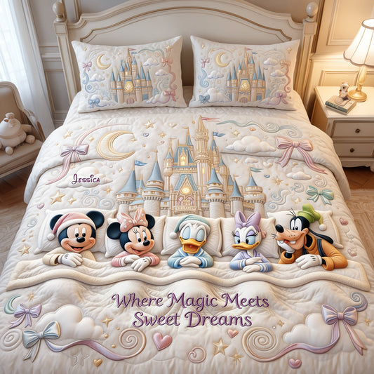 Where Magic Meets Sweet Dreams - Personalized Mouse Bedding Set
