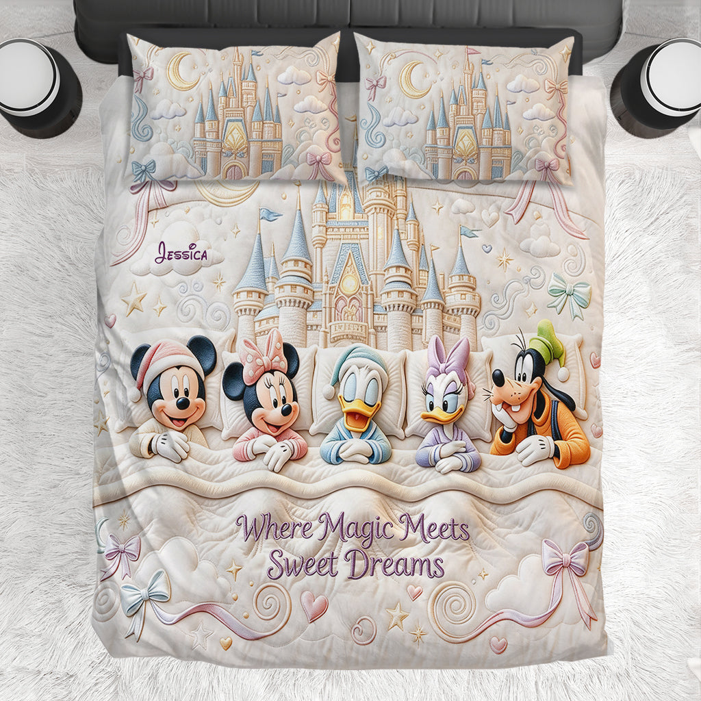 Where Magic Meets Sweet Dreams - Personalized Mouse Bedding Set