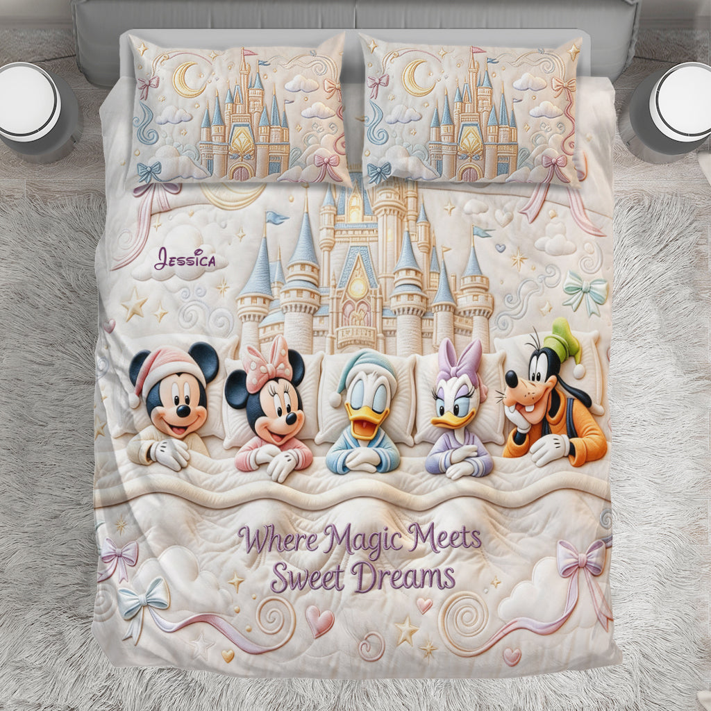 Where Magic Meets Sweet Dreams - Personalized Mouse Bedding Set