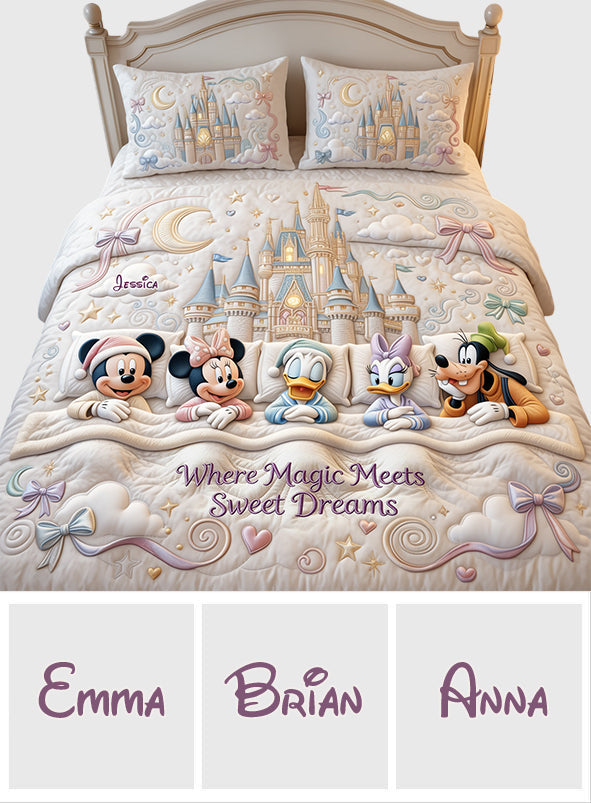 Where Magic Meets Sweet Dreams - Personalized Mouse Bedding Set