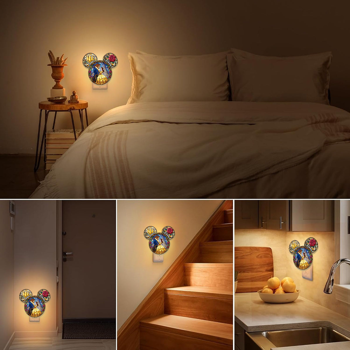 Tale As Old As Time - Personalized Mouse Acrylic Plug-In Night Light