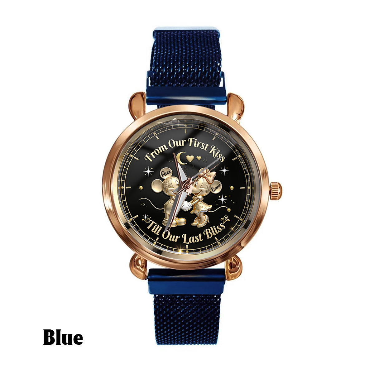 From Our First Kiss Till Our Last Bliss - Personalized Mouse Women Hand Watch