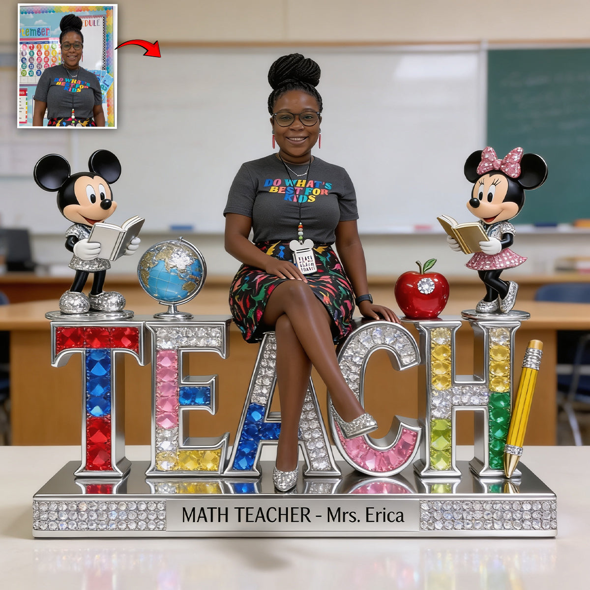 Custom Any Photo - Personalized Teacher Custom Shaped Acrylic Plaque