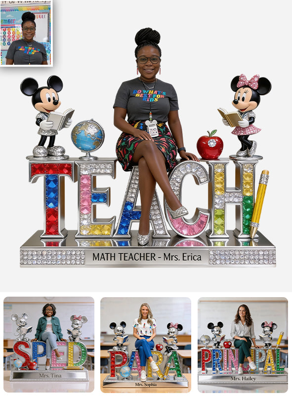 Custom Any Photo - Personalized Teacher Custom Shaped Acrylic Plaque