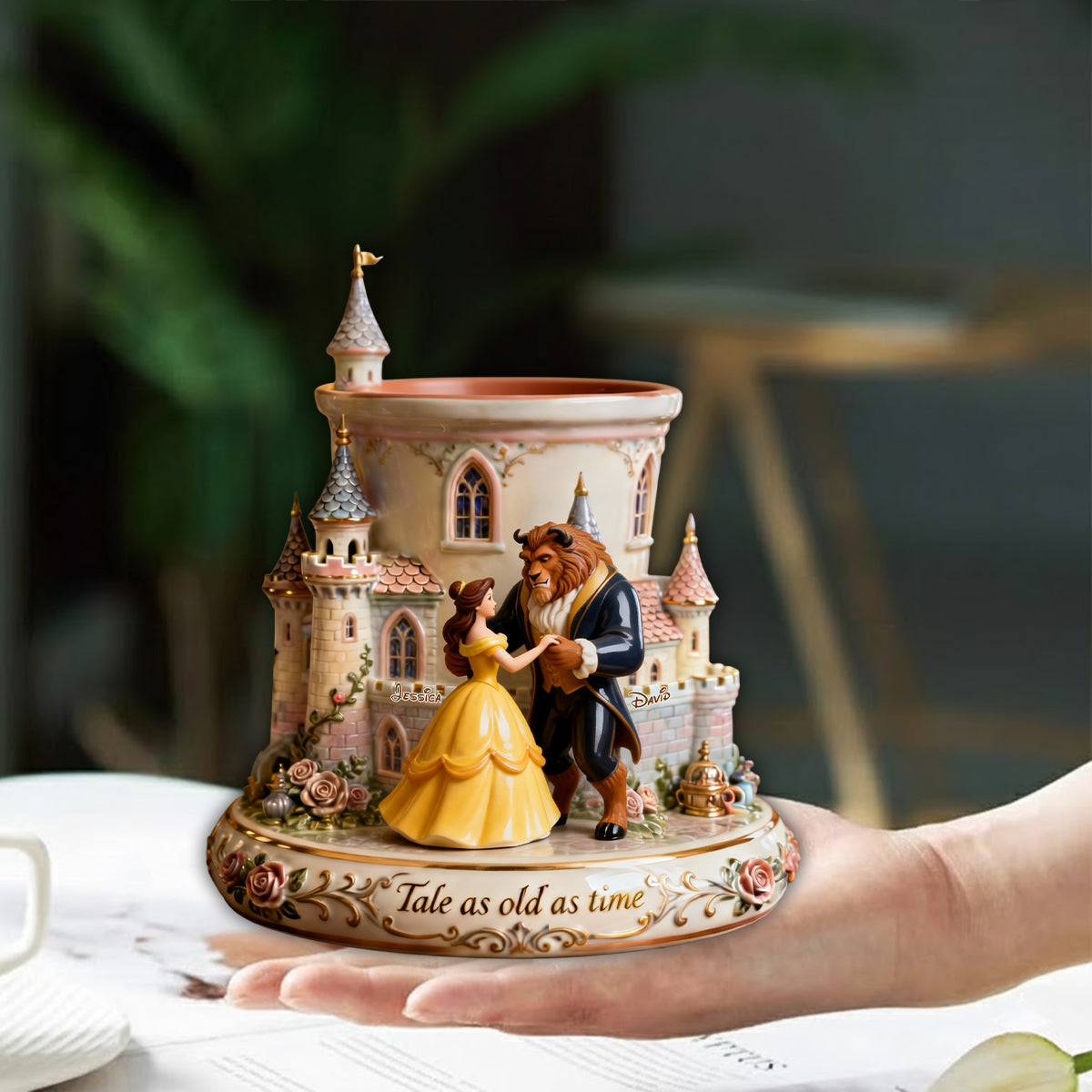 Tale As Old As Time - Personalized Beauty And The Beast Custom Shape Acrylic Flower Vase