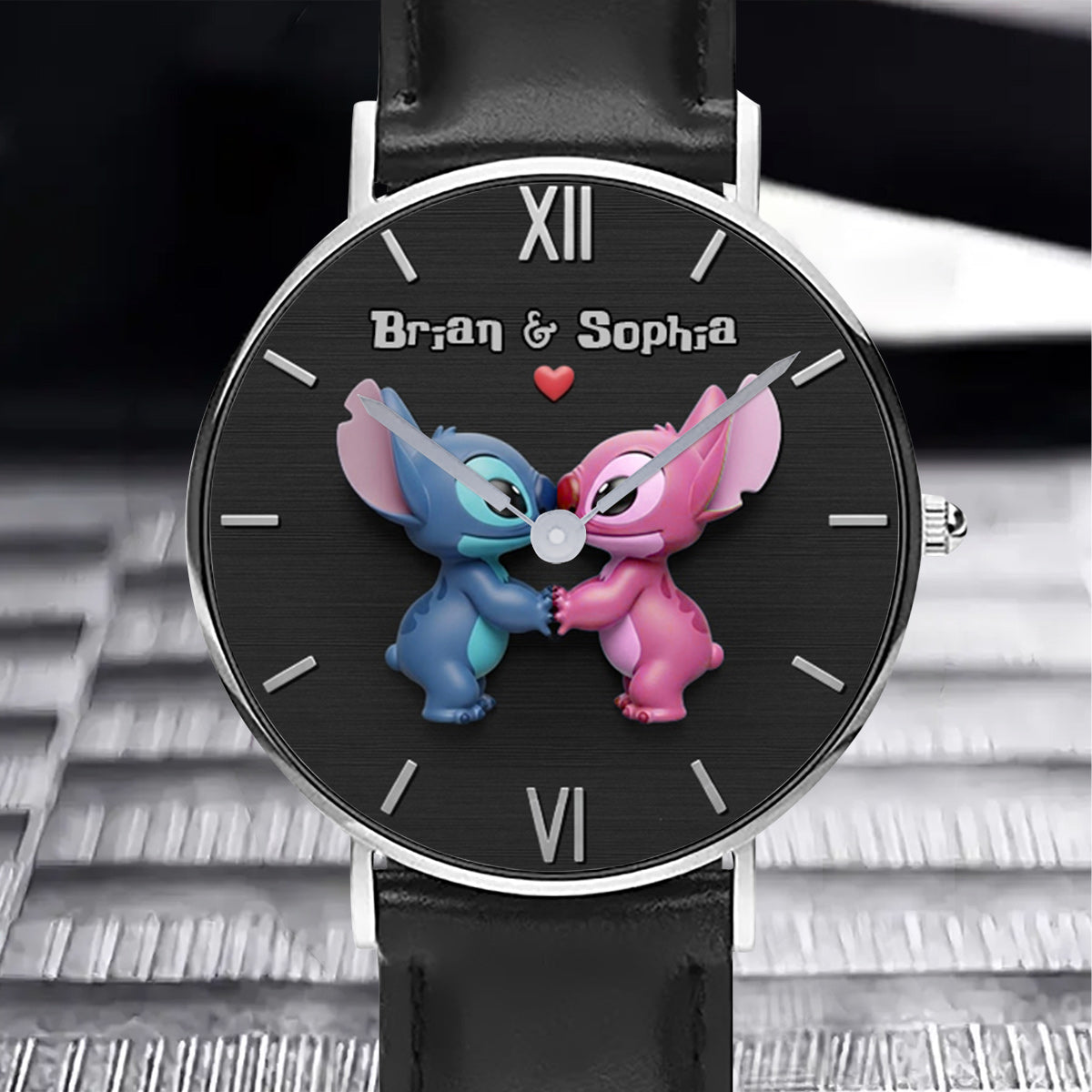 Couple Alien Ohana - Personalized Ohana Couple Hand Watch Set