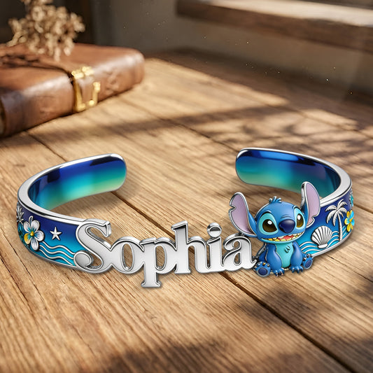 Ohana - Personalized Ohana Shaped Cuff Bracelet