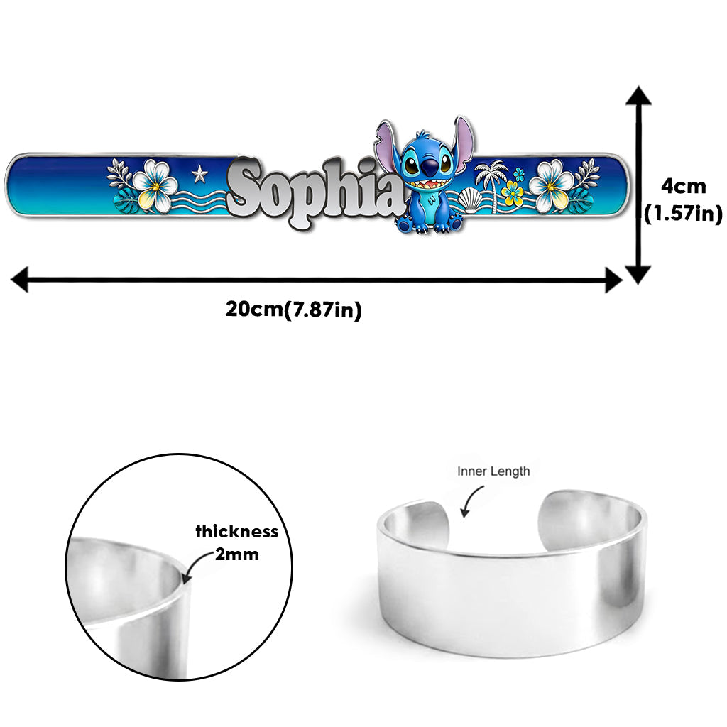 Ohana - Personalized Ohana Shaped Cuff Bracelet