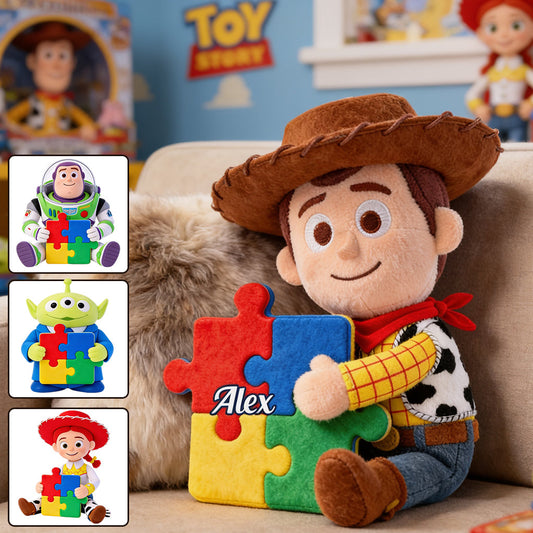 You've Got A Friend In Me - Personalized Autism Awareness Premium Faux Fur Pillow
