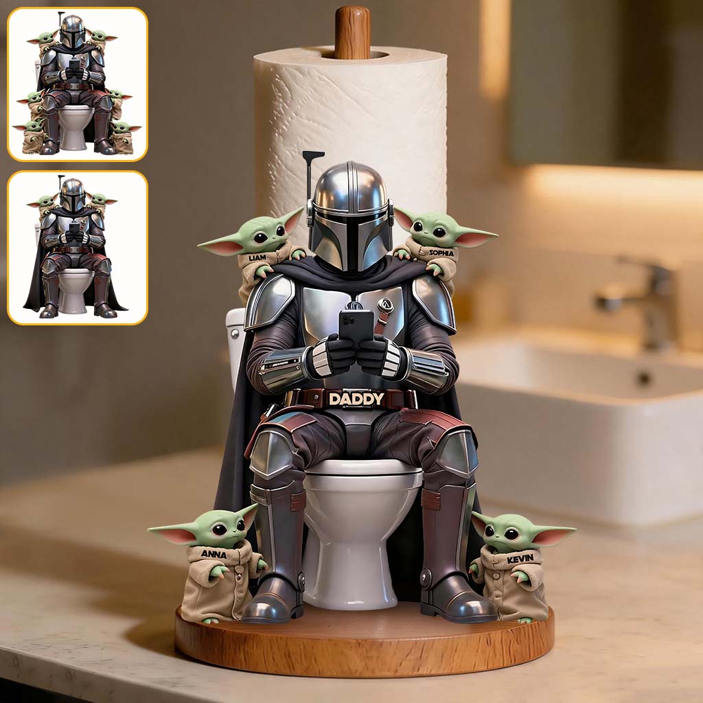 Doing Dad Sht - Personalized The Force Paper Towel Stand
