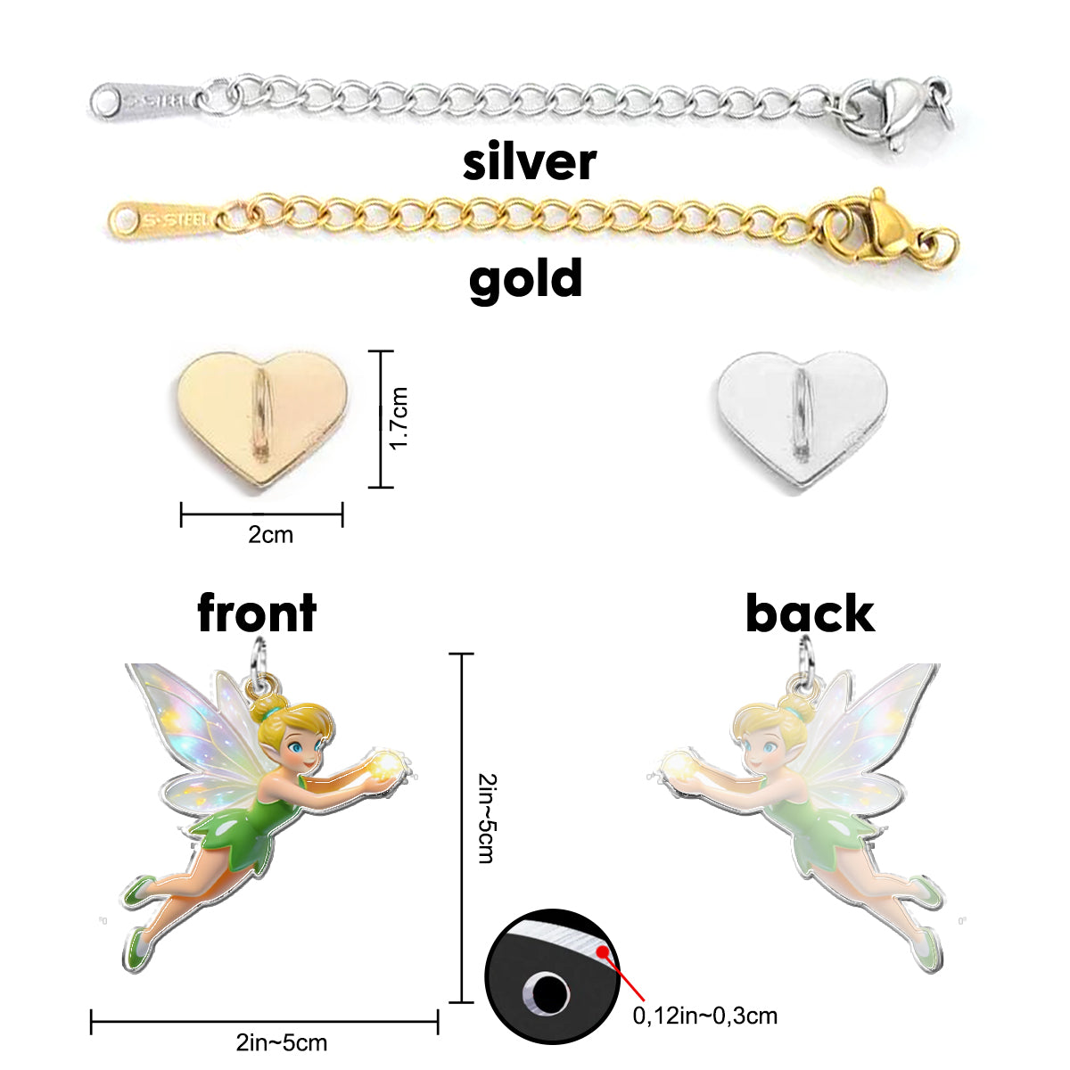 Dreamy Fairy Dust - Personalized Flying Fairy Dangling Charms
