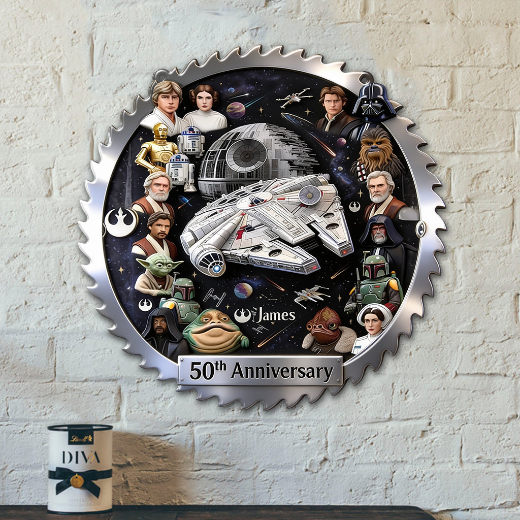 Anniversary - Personalized The Force 3D Printed Cut Metal Sign