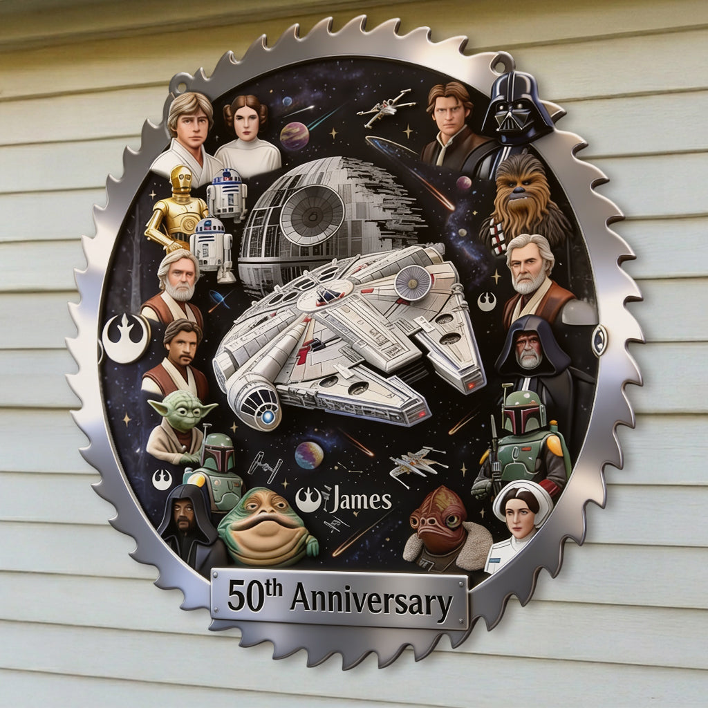 Anniversary - Personalized The Force 3D Printed Cut Metal Sign