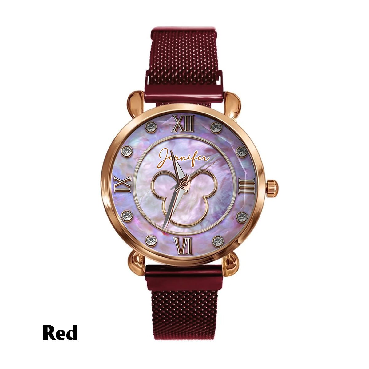 Magical Mother Of Pearl - Personalized Mouse Women Hand Watch