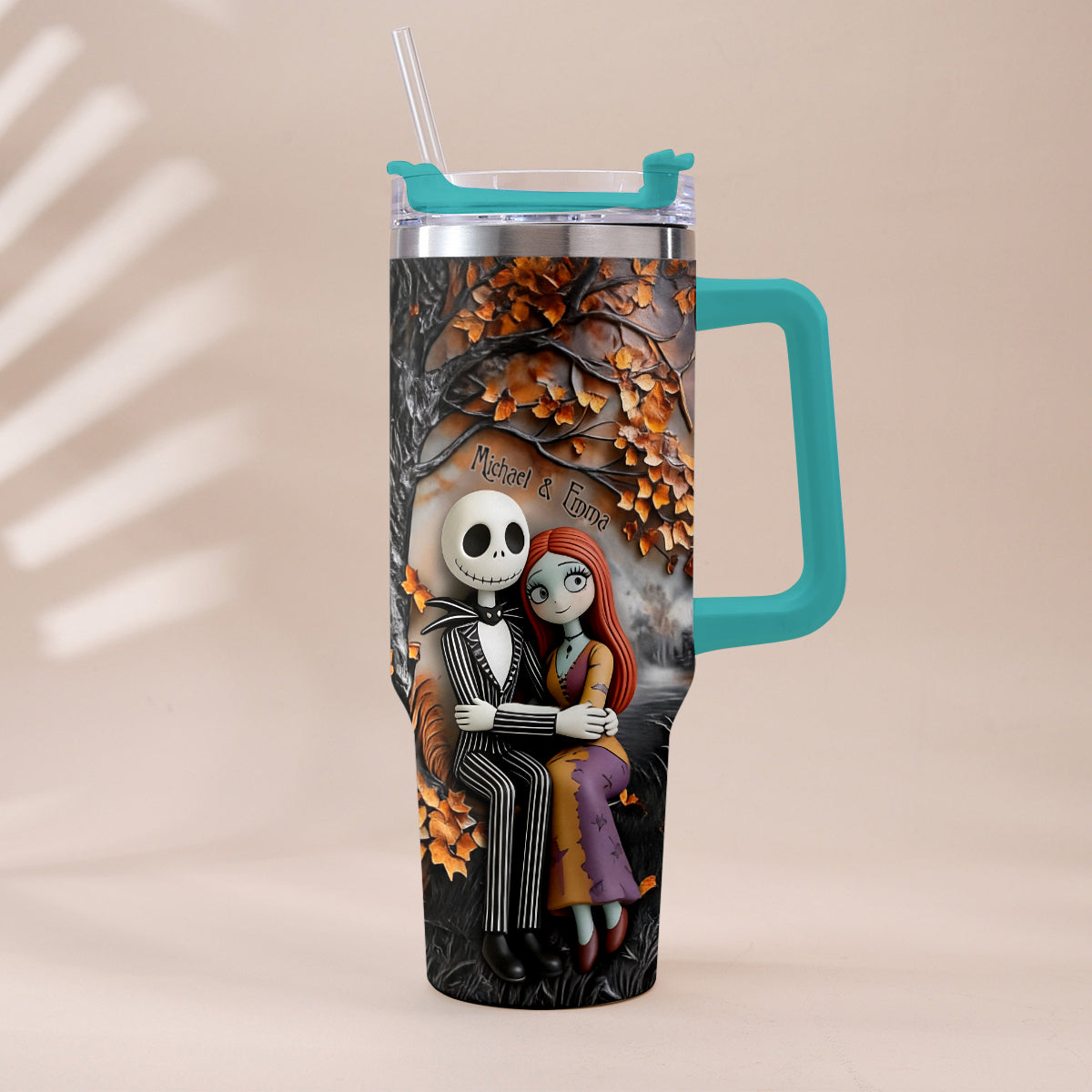 Till Death Do Us Part - Personalized Nightmare Tumbler With Plush Charm