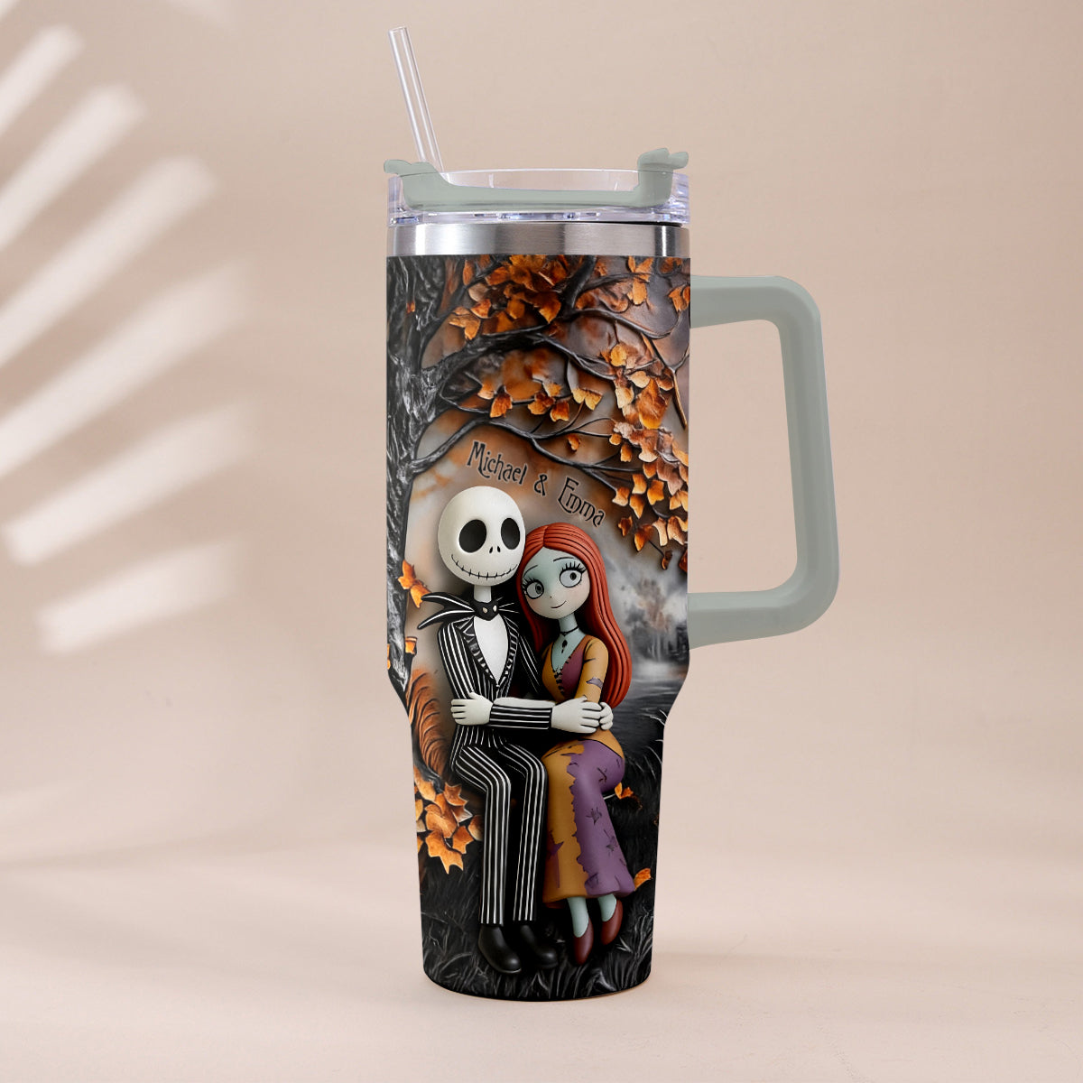 Till Death Do Us Part - Personalized Nightmare Tumbler With Plush Charm