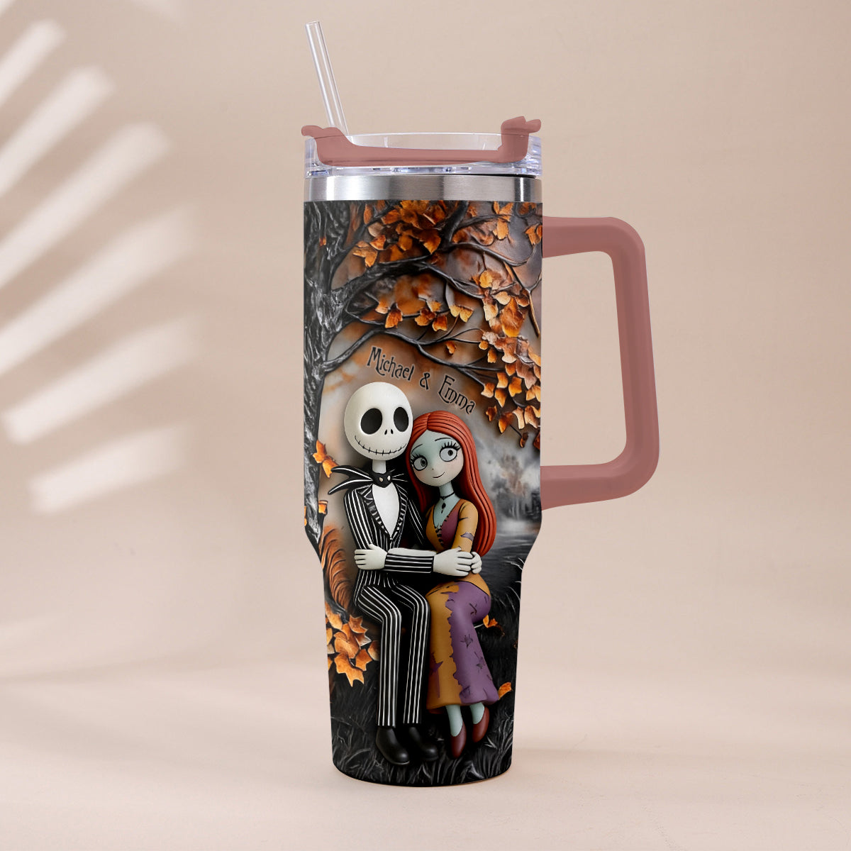 Till Death Do Us Part - Personalized Nightmare Tumbler With Plush Charm