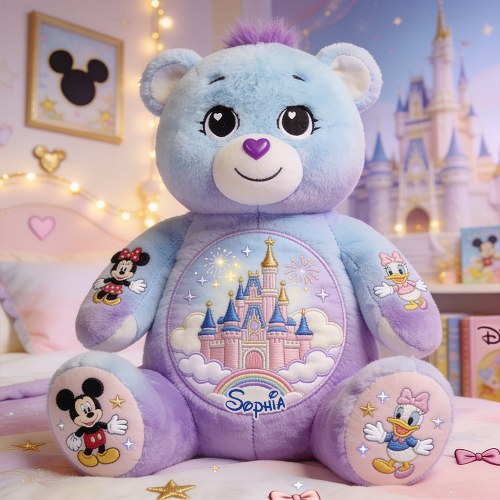 Magic Bear - Personalized Dream Trip Premium Faux Fur Pillow