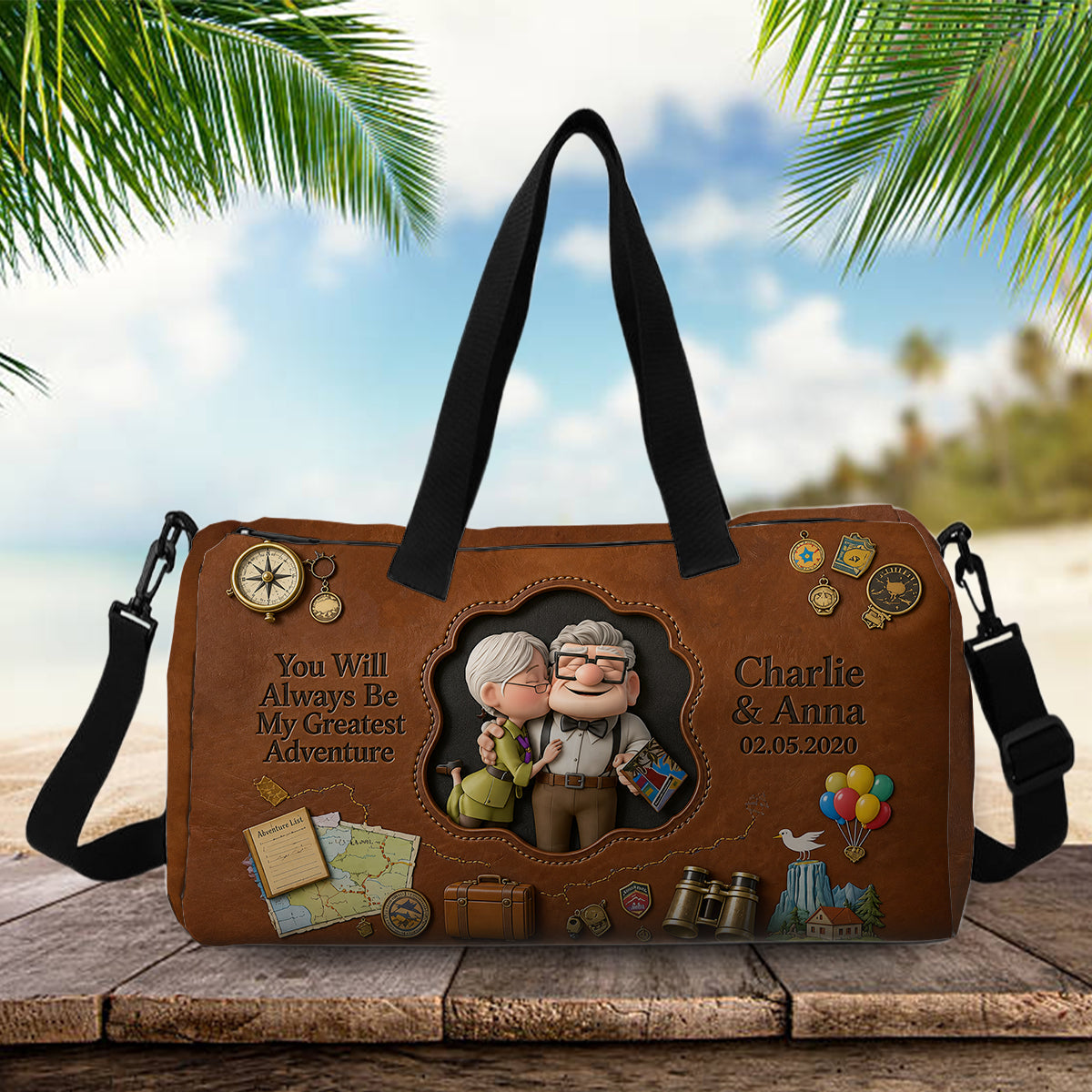You Will Always Be My Greatest Adventure - Personalized Up Movie Couple Duffle Bag