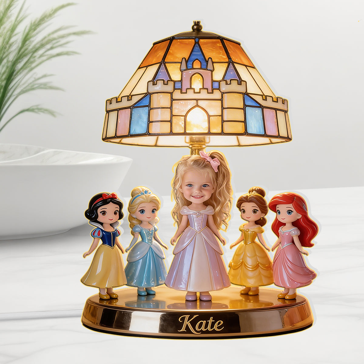 Princesses - Personalized Beautiful Princess Acrylic LED Night Light