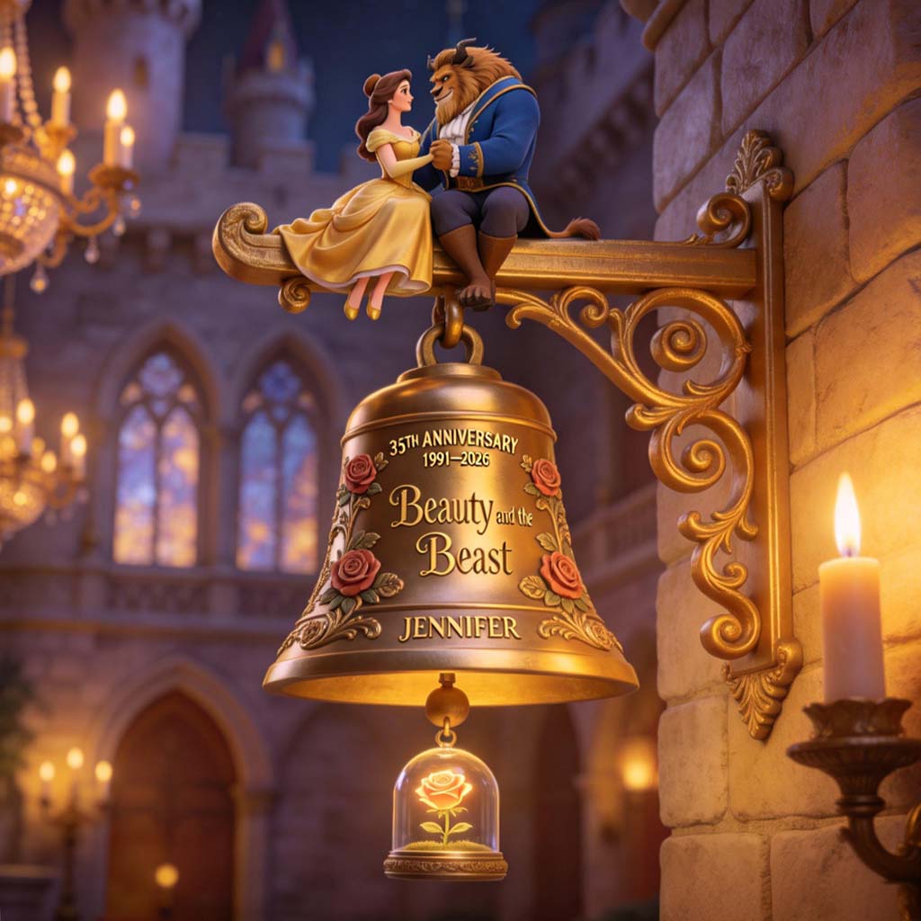 A Tale As Old As Time - Personalized Beauty And The Beast Wooden Wall Mount Sign