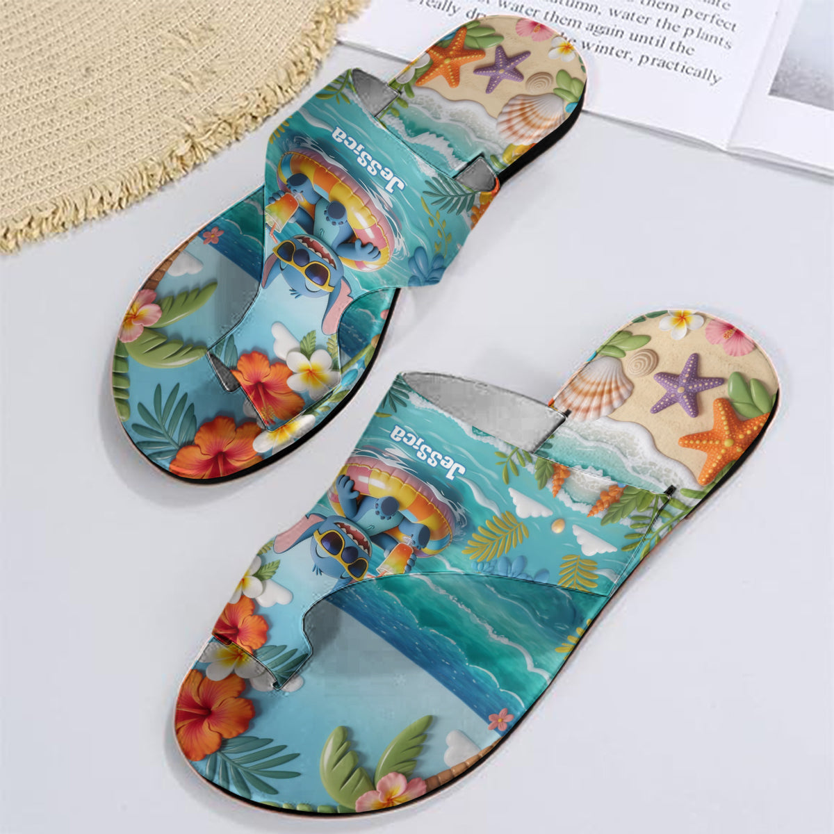 Ohana Summer Vibes - Personalized Ohana Open Toe Sandals