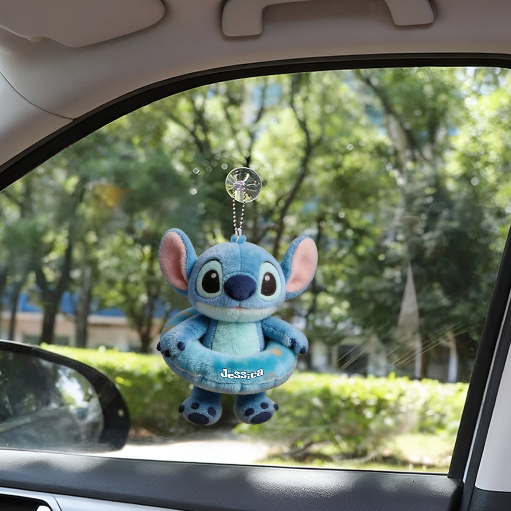 Blue Monster Summer Vibes - Personalized Ohana Tumbler With Plush Charm
