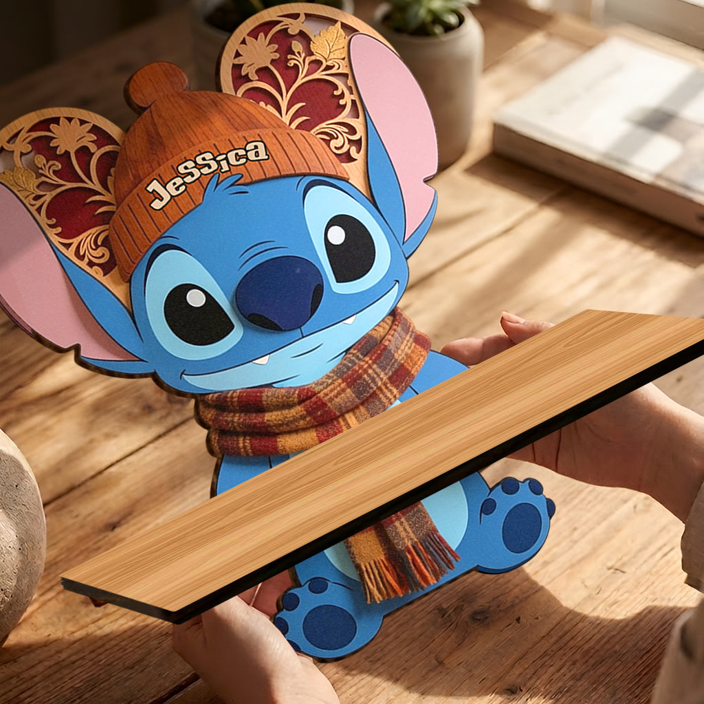 It's The Most Beautiful Time Of The Year - Personalized Ohana Wooden Floating Shelf