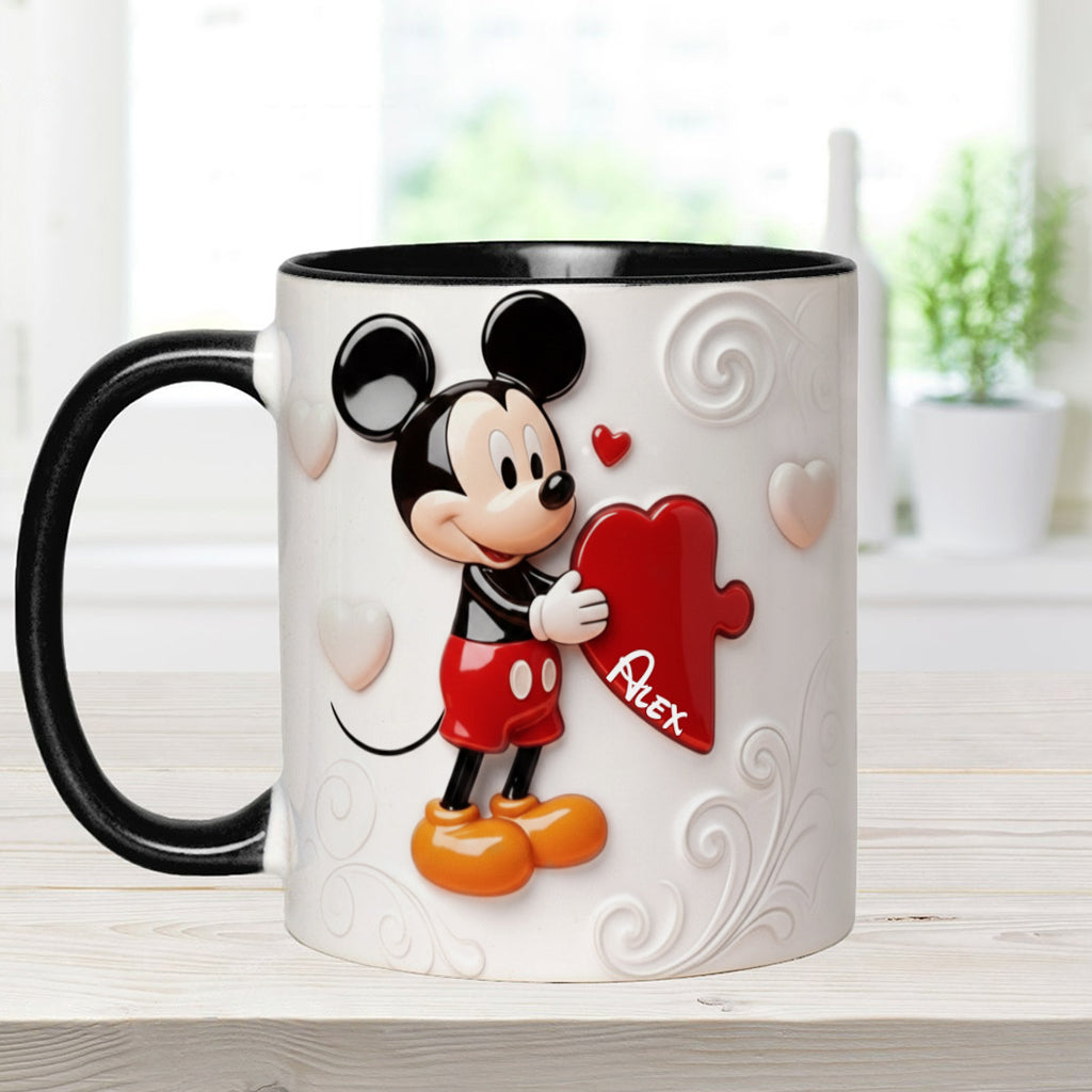 Magical Cartoon Mouse Couple, Matching Mug - Personalized Mouse Accent Mug