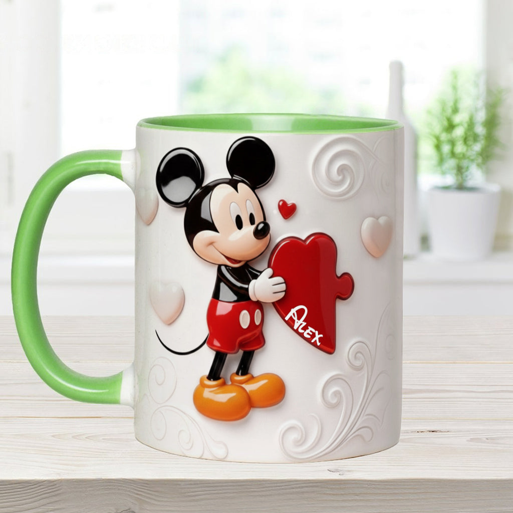 Magical Cartoon Mouse Couple, Matching Mug - Personalized Mouse Accent Mug