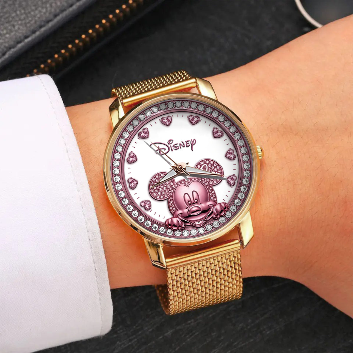 Peeking Mouse Ears - Personalized Mouse Women Hand Watch