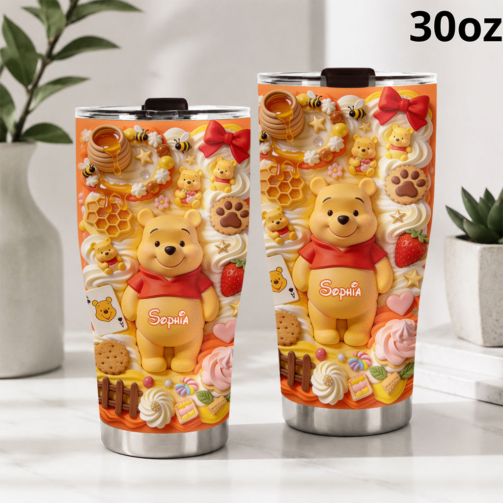 Sweet Bear - Personalized Yellow Bear Tumbler