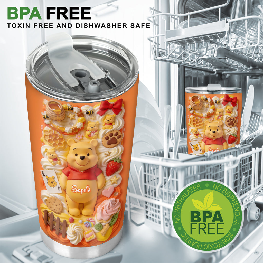 Sweet Bear - Personalized Yellow Bear Tumbler