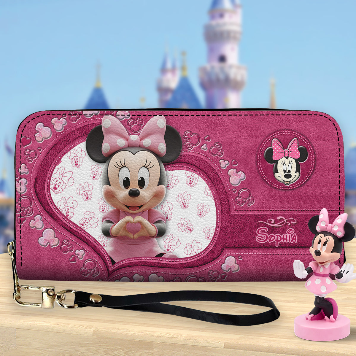 Magical Mouse Ears - Personalized Mouse Leather Long Wallet