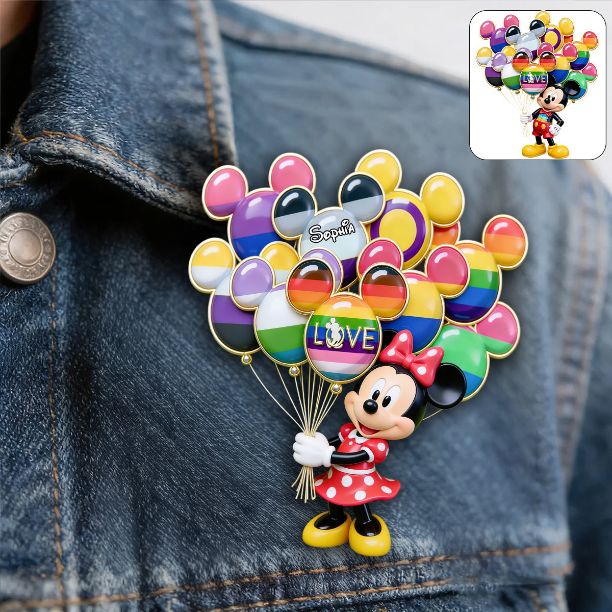 Love Is Love - Personalized LGBT Support 3D Embossed Enamel Pin