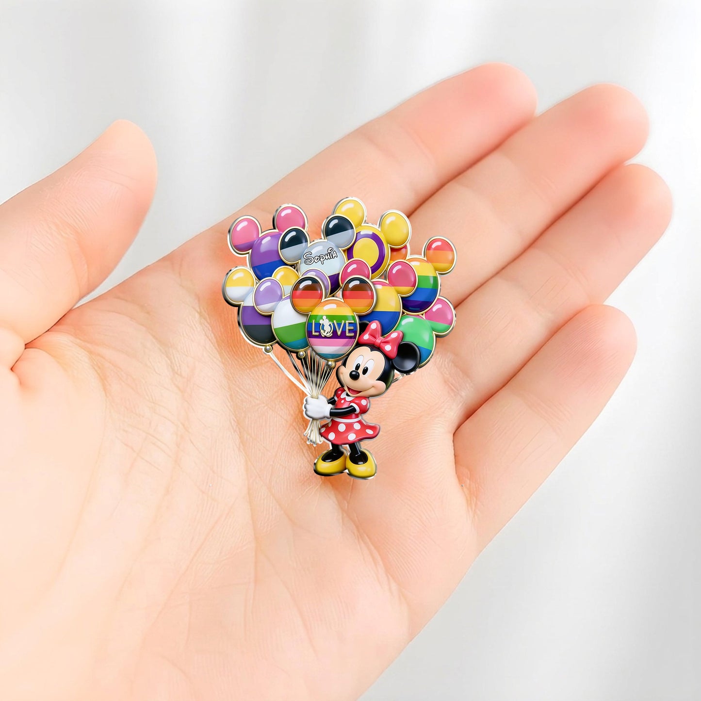 Love Is Love - Personalized LGBT Support 3D Embossed Enamel Pin