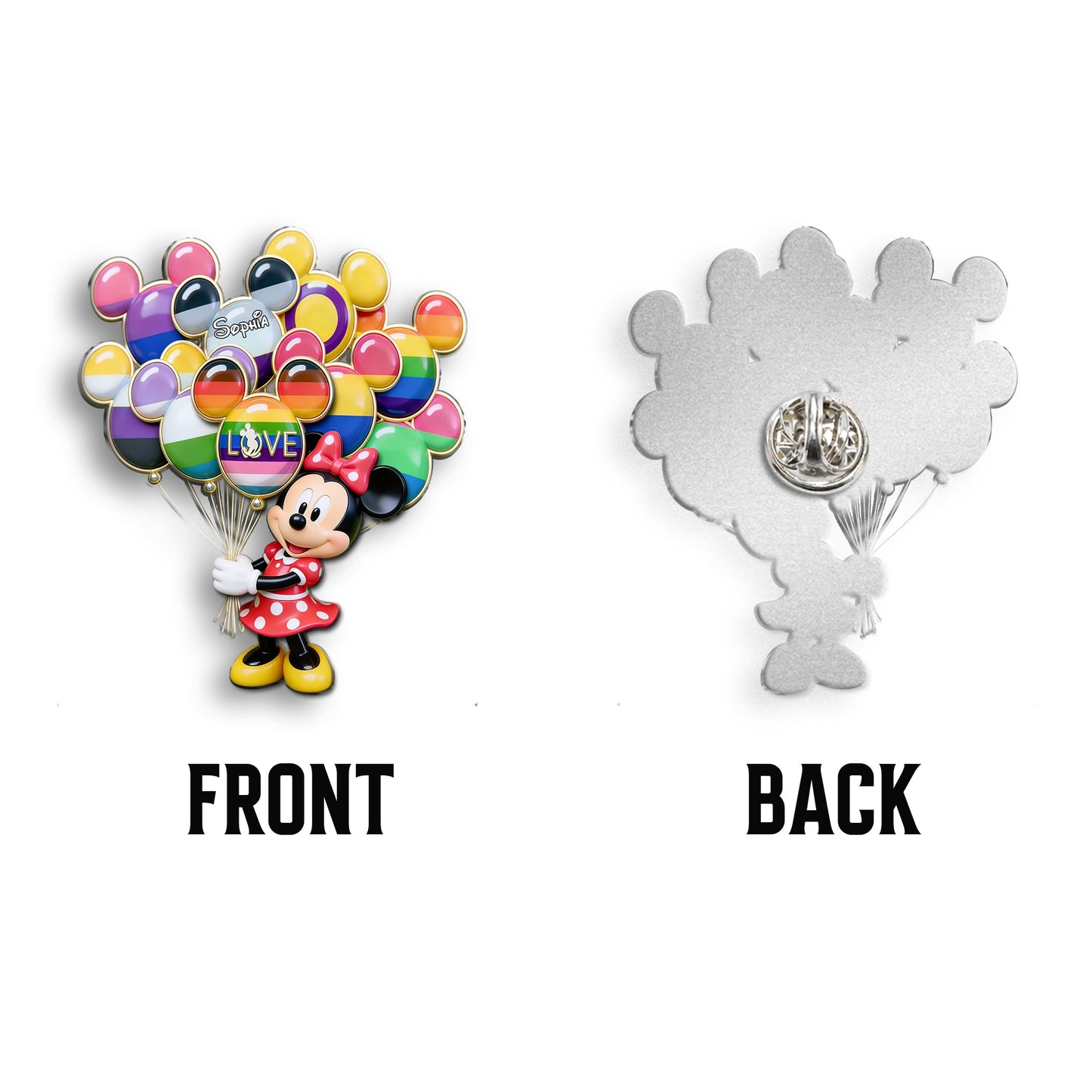 Love Is Love - Personalized LGBT Support 3D Embossed Enamel Pin