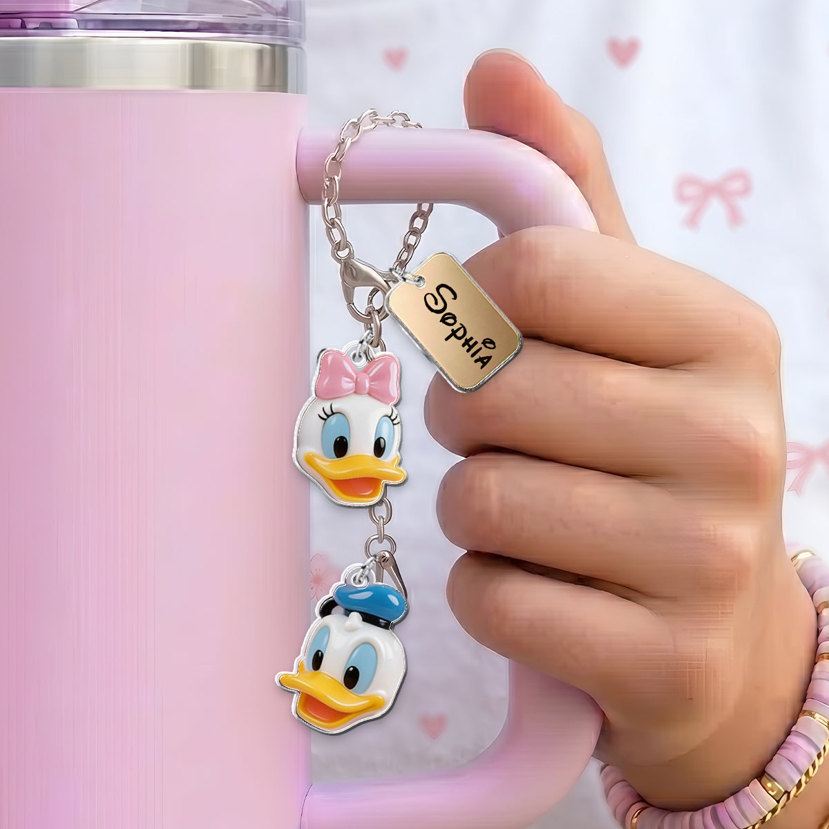 Magical Castle Friends Leather Phone Case & Charm Set - Personalized Mouse Dangling Charms