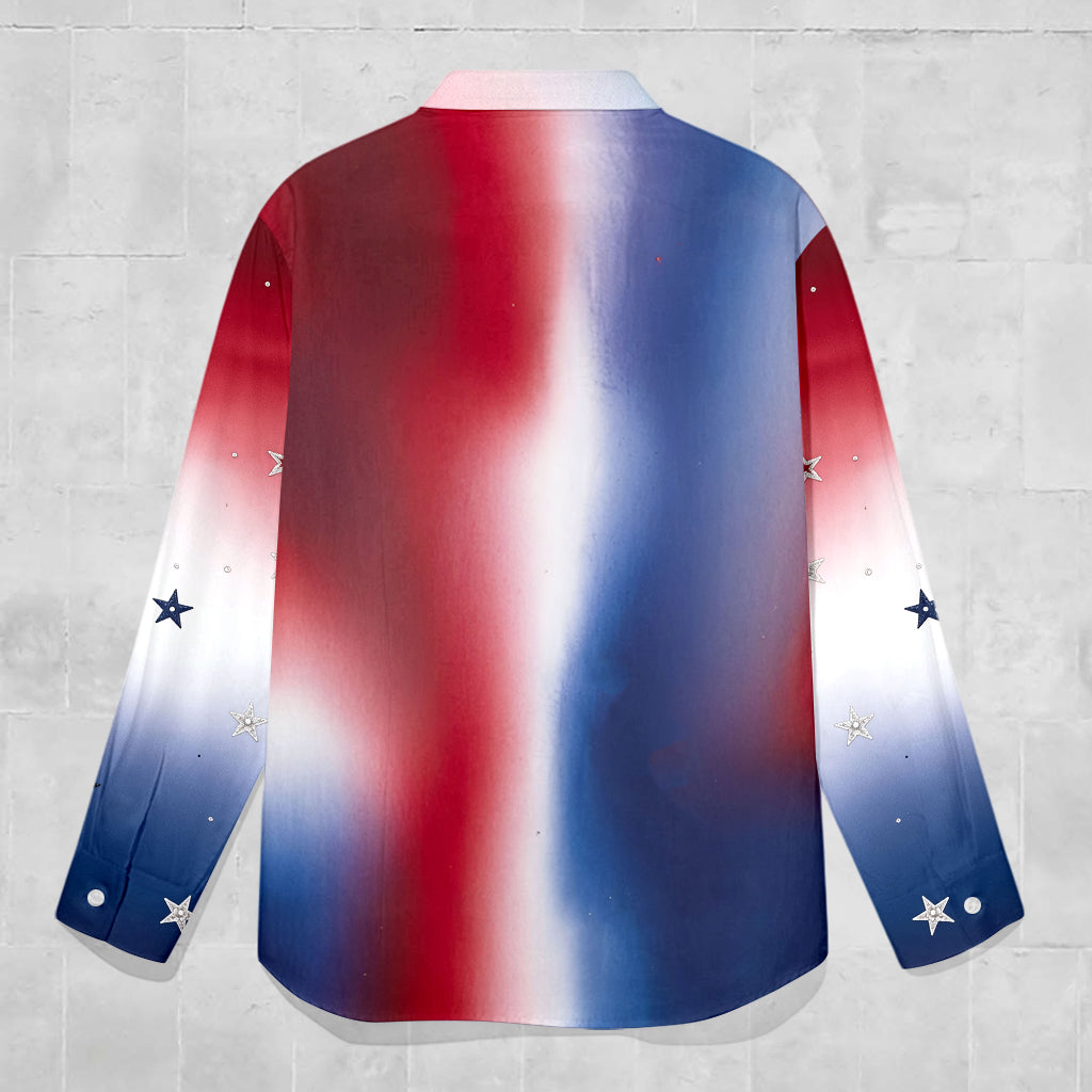 Mouse Couple USA 250th Anniversary - Personalized Mouse Button-Up Shirt