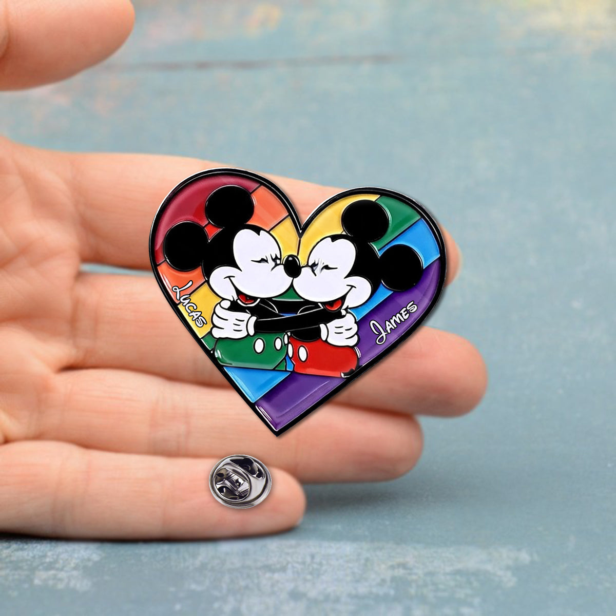 LGBT Cartoon Mouse, Pride Month - Personalized LGBT Support Pin