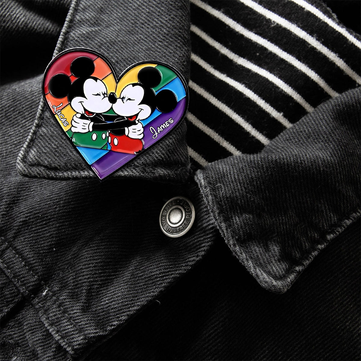LGBT Cartoon Mouse, Pride Month - Personalized LGBT Support Pin