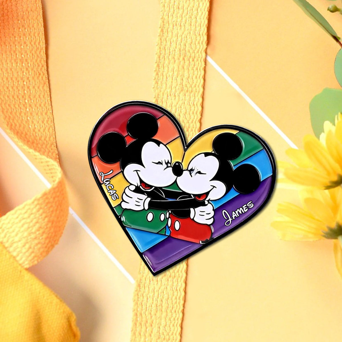 LGBT Cartoon Mouse, Pride Month - Personalized LGBT Support Pin