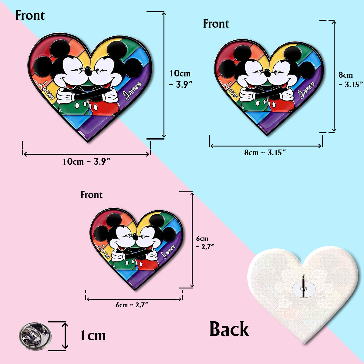 LGBT Cartoon Mouse, Pride Month - Personalized LGBT Support Pin