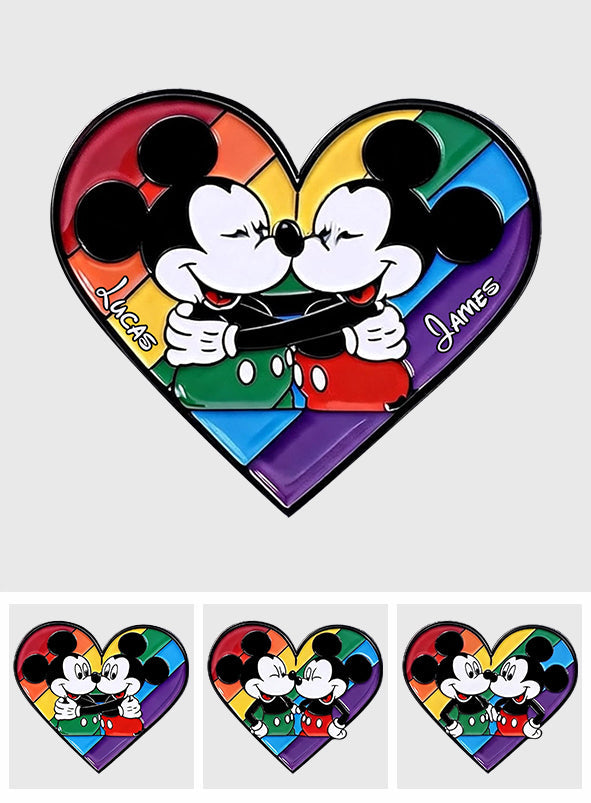 LGBT Cartoon Mouse, Pride Month - Personalized LGBT Support Pin