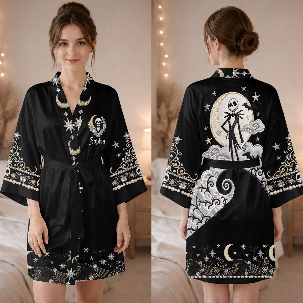 The Nightmare - Personalized Nightmare Satin Robe