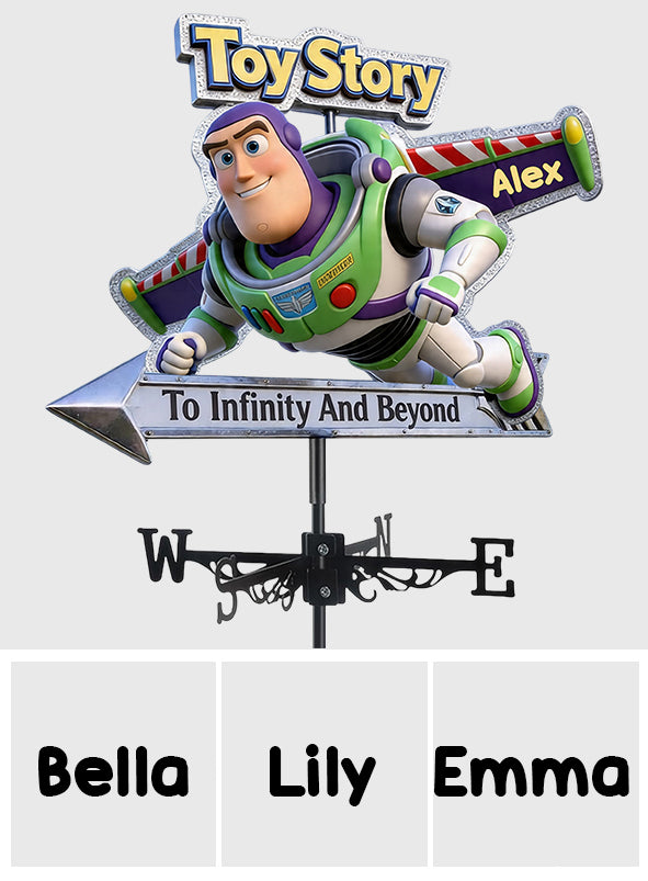 To Infinity And Beyond - Personalized Movie For Kids Weather Vane